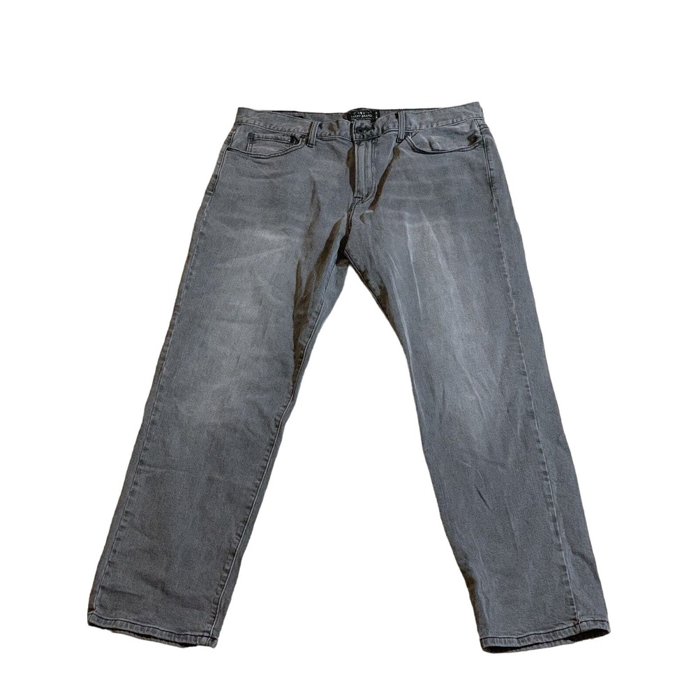 Lucky Brand Jeans 38 Charcoal Gray Mens 221 Mid Rise Original Straight Fit Denim